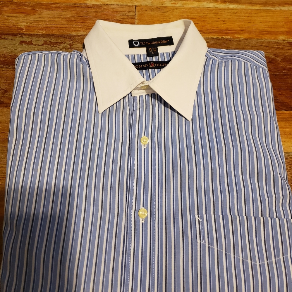 Tommy Hilfiger: Dress Shirt. 16.5 34/35. Size- LRG